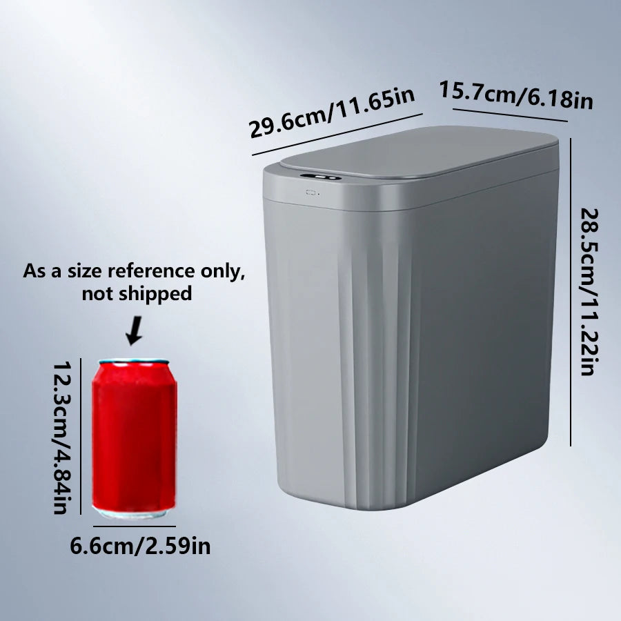 ONEKA Sensor Slim Trash Can – Touchless Auto-Open Wastebasket Sensor Trash Can Axl Dark Gray
