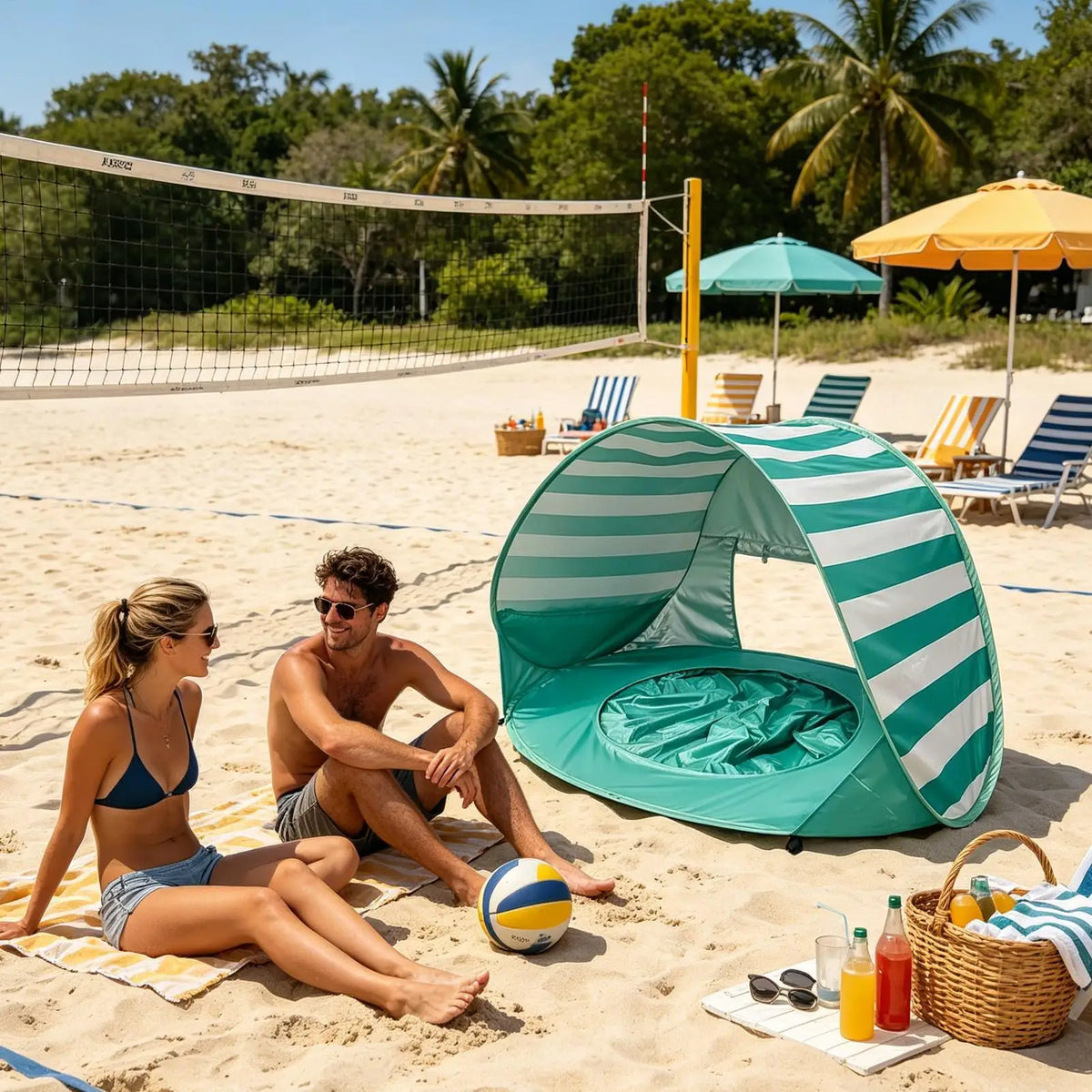 Kids Beach Tent with Mini Pool – Foldable UV Shade Shelter Kids Beach Tent Axl