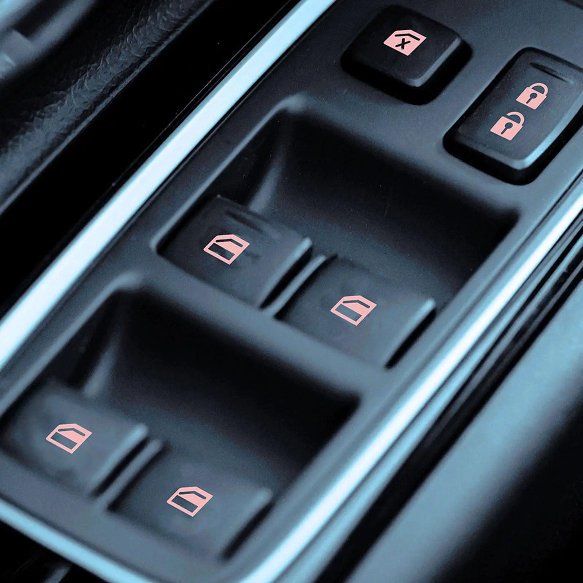 Glow in the Dark Car Button Stickers – Switch Labels | PU Car Interior Stickers Axl
