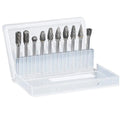 10-Pc Tungsten Carbide Rotary Burr Bits – Double Cut Dremel Set Rotary Burr Set Axl sliver-1set