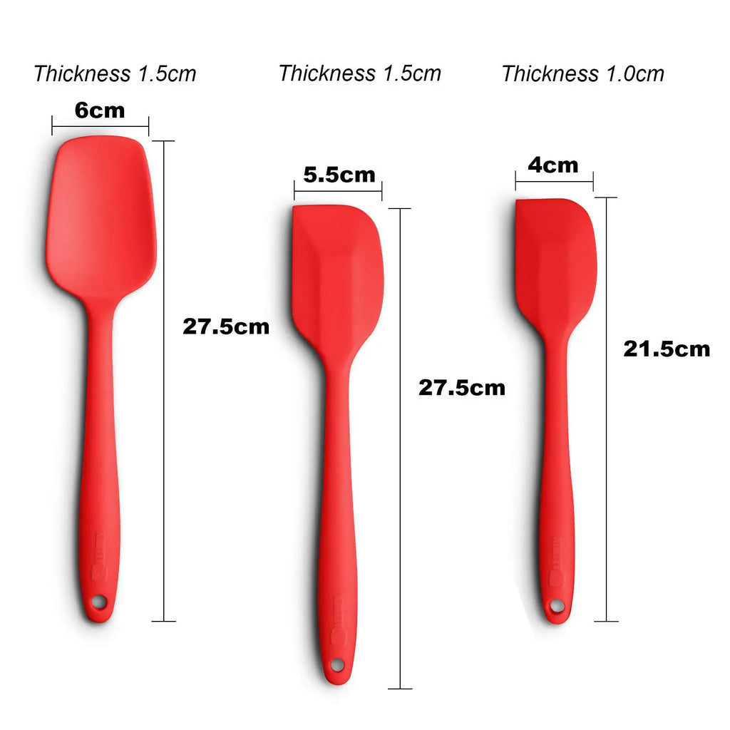 3-Piece Silicone Baking Set – Butter Scoop, Spatula & Scraper Silicone Baking Set Axl