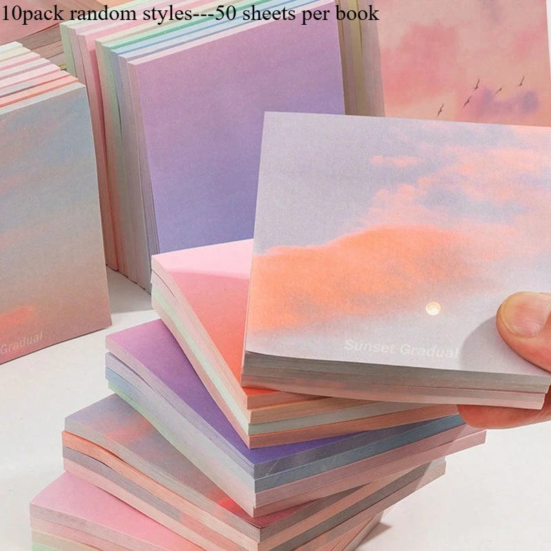 Gradient Sticky Notes Pink to Purple – Self-Adhesive Memo Pads Gradient Memo Pads Axl 10pack random styles
