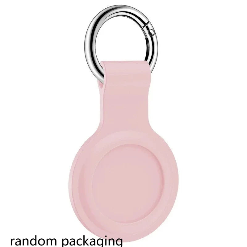 Silicone AirTag Case – Anti-Scratch Keychain Sleeve Protector AirTag Protective Case Axl Pink-1PCS