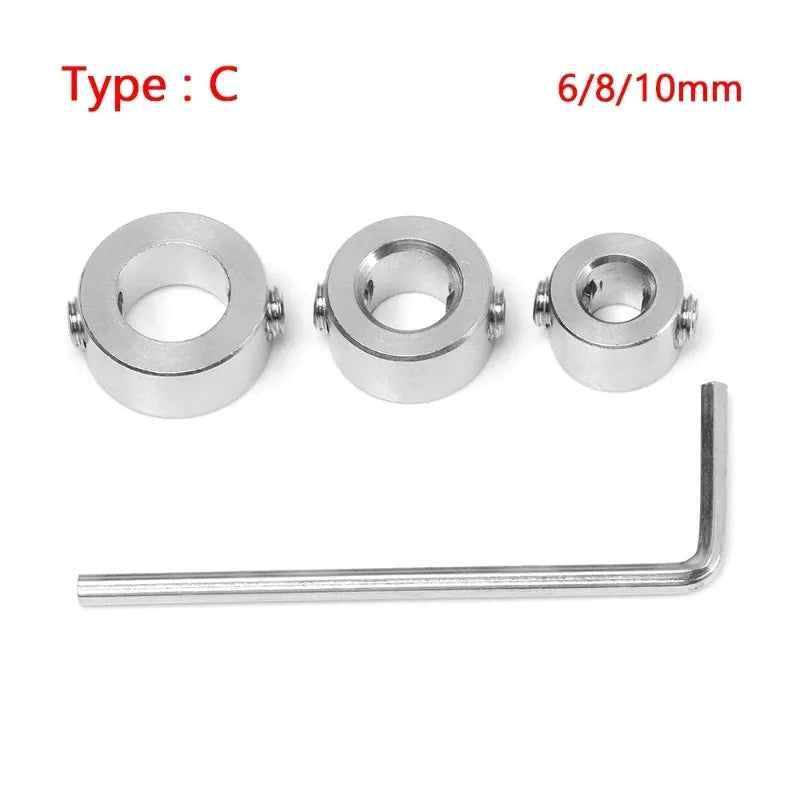 Drill Stop Collar Set 3mm–10mm | Stainless Steel Depth Ring Drill Stop Collar Set Axl C