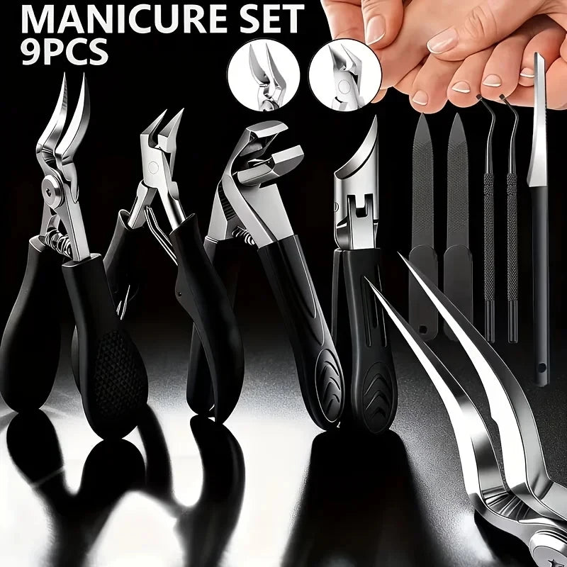 Stainless Steel Manicure Pedicure Kit – Nail & Foot File Set Manicure Pedicure Kit Axl
