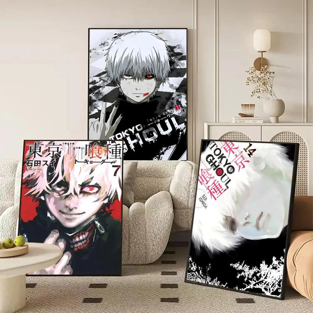 Anime Tokyo Ghoul Canvas Wall Art – Unframed Poster Print Canvas Wall Art Axl