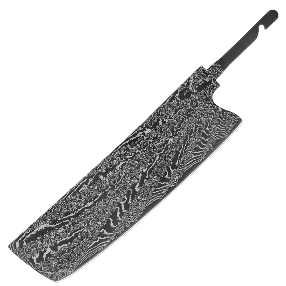 Damascus Steel Knife Blank Set 1–8 PCS | DIY Kitchen Blade Knife Blank Set Axl Nakiri Knife