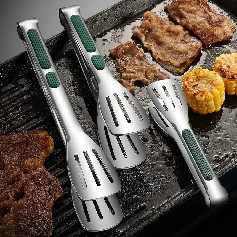 Stainless Steel Non-Slip Food Tongs – BBQ, Grill & Kitchen Kitchen Food Tongs Axl