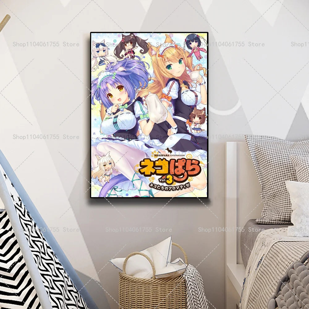 Nekopara Anime Poster – Waterproof Self-Adhesive Wall Sticker Anime Wall Poster Axl
