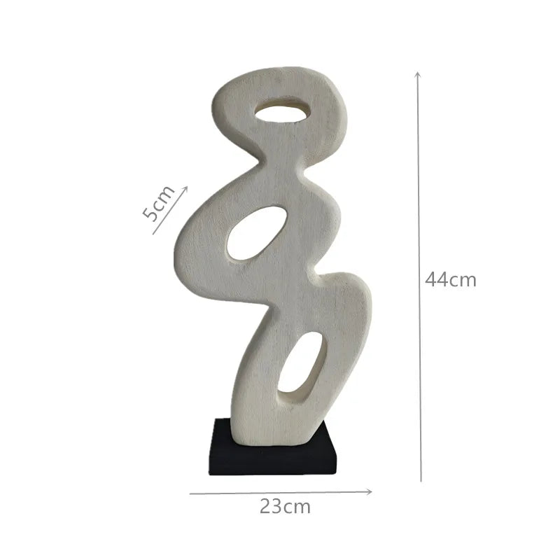 Solid Wood Figurines – Modern Minimalist Desktop Ornaments Wood Figurines Axl 251074