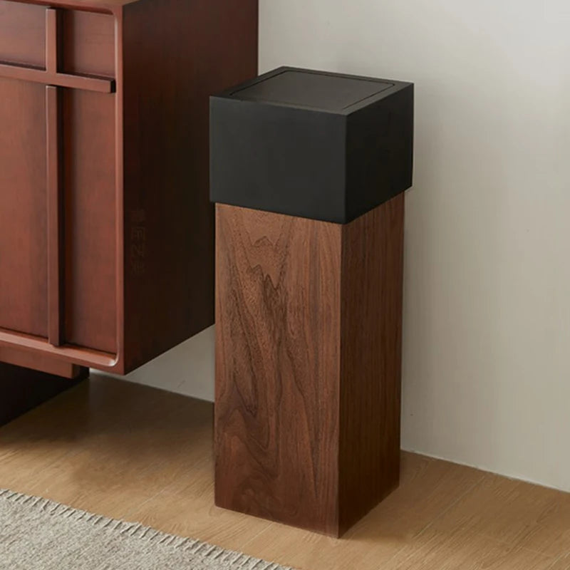 Nordic 12L Wood Trash Can – Modern Waste Bin for Home & Bath Wood Waste Bin Axl