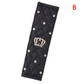 Diamond PU Leather Steering Wheel Cover – Black & Pink Steering Wheel Cover Axl B