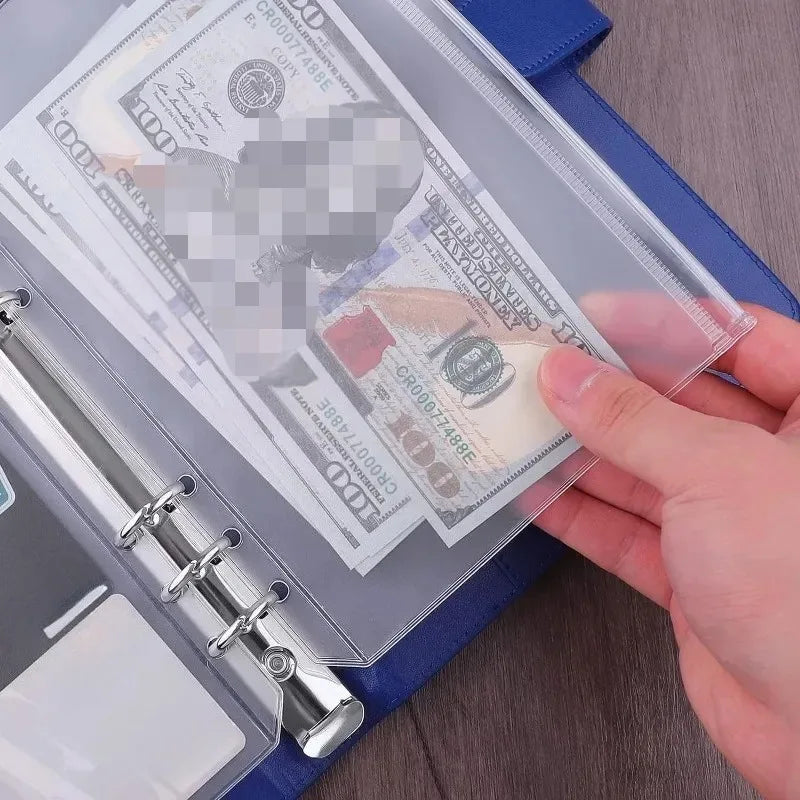 10-Pack PVC Zipper Binder Pockets A5 A6 A7 Cash Envelope Organizer Binder Zipper Pockets Axl