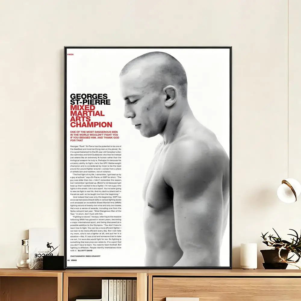 Georges St-Pierre HD Wall Poster – Waterproof Sticky Art Decor Wall Art Poster Axl