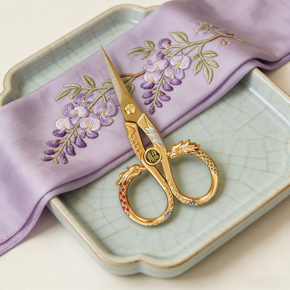 Vintage Embroidery Scissors – Stainless Steel Thread Cutter Embroidery Scissors Axl Scissors-Golden