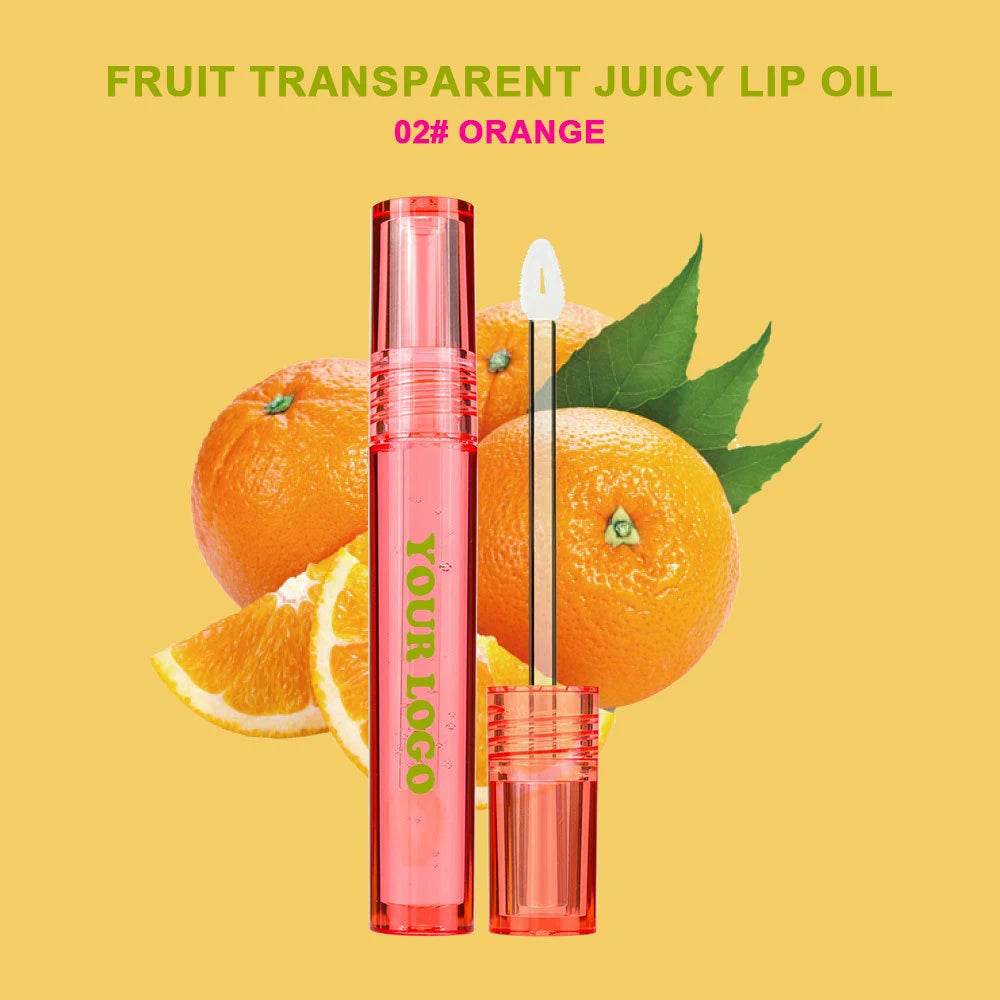 Fruit Flavor Hydrating Lip Oil | Vegan Private Label Wholesale Lip Oil Gloss Axl 02 20pcs with logo