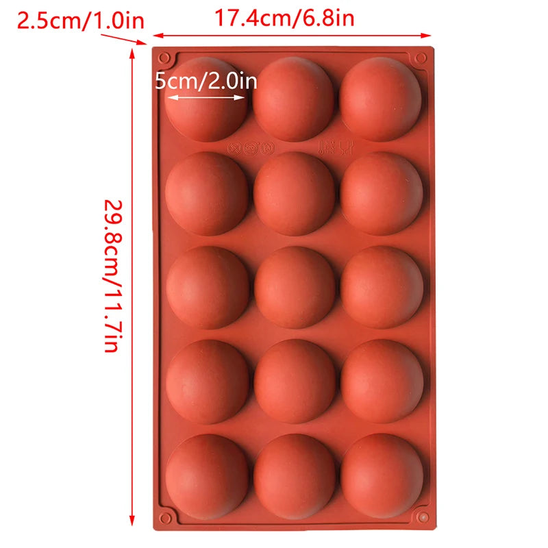 3D Half Sphere Silicone Mold for Mousse, Cake & Chocolate Silicone Baking Mold Axl