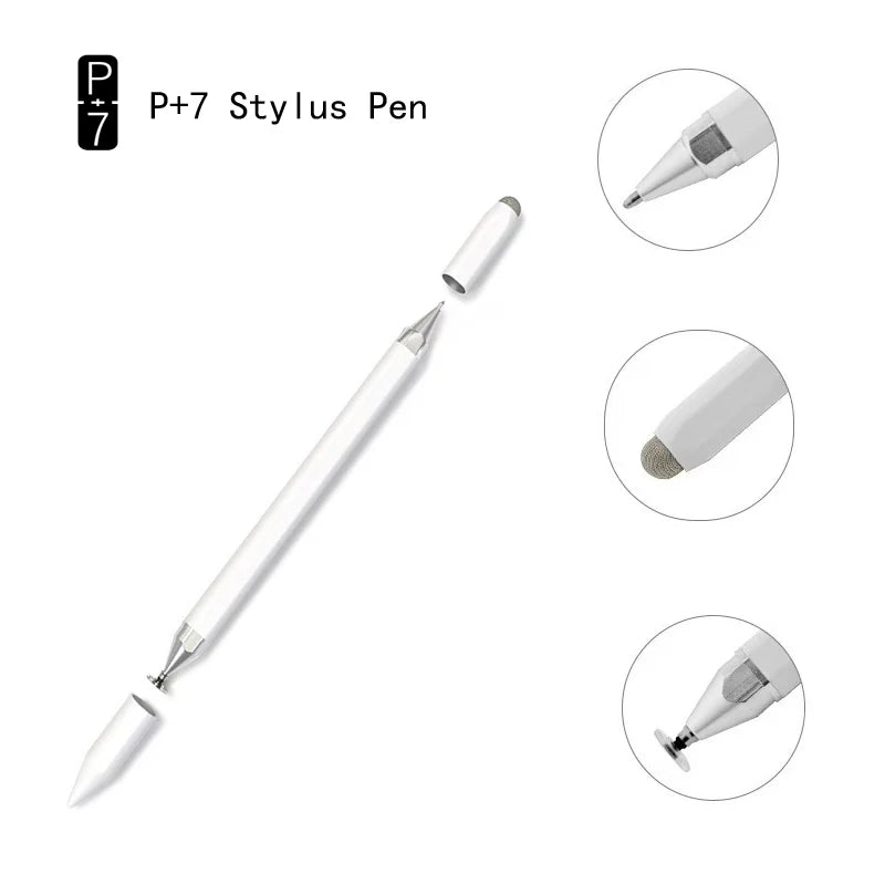 P+7 BP28 Universal Stylus & Ballpoint Pen for iOS & Android Stylus Pen Axl bp28 white