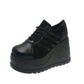 Women's Goth Platform Wedge Pumps | Black Lace-Up Sizes 35–43 Platform Wedge Pumps Axl black 35