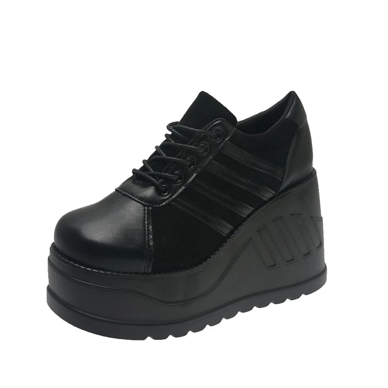 Women's Goth Platform Wedge Pumps | Black Lace-Up Sizes 35–43 Platform Wedge Pumps Axl black 35