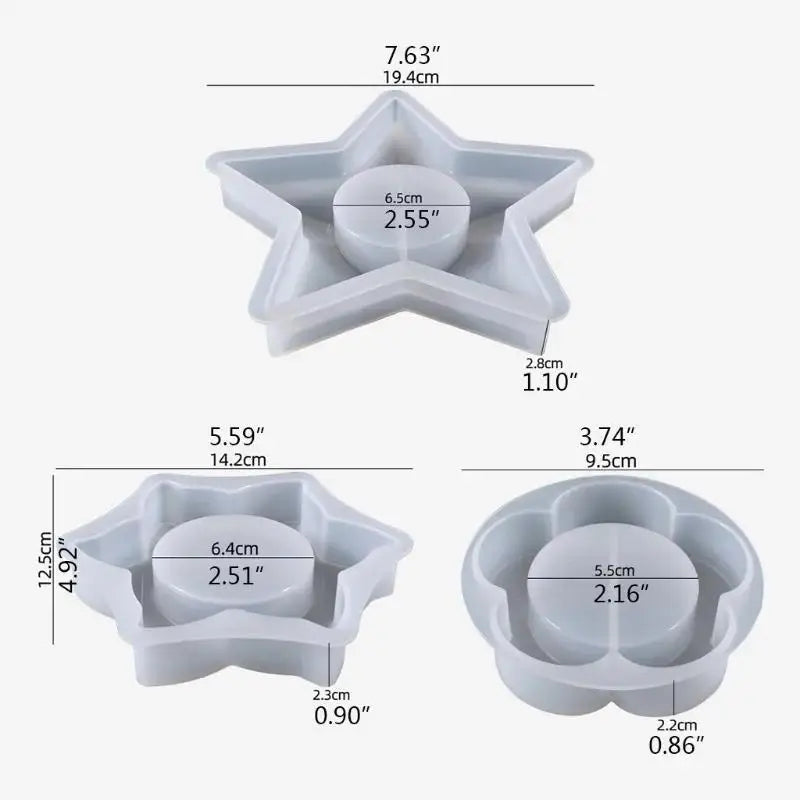 Silicone Mold for Epoxy Casting – Candle Holder & Jewelry Tray Silicone Casting Mold Axl