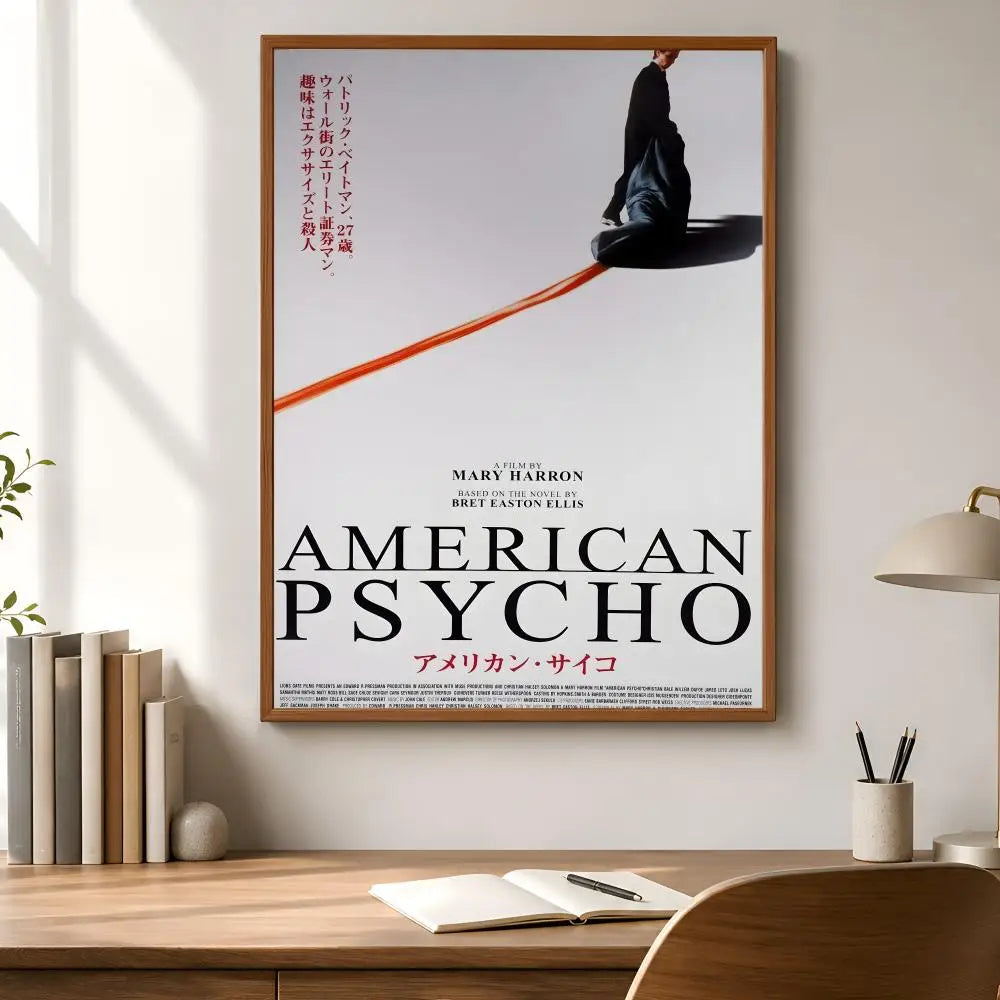 American Psycho Movie Poster – Peel-and-Stick PVC Wall Art HD Movie Wall Poster Axl