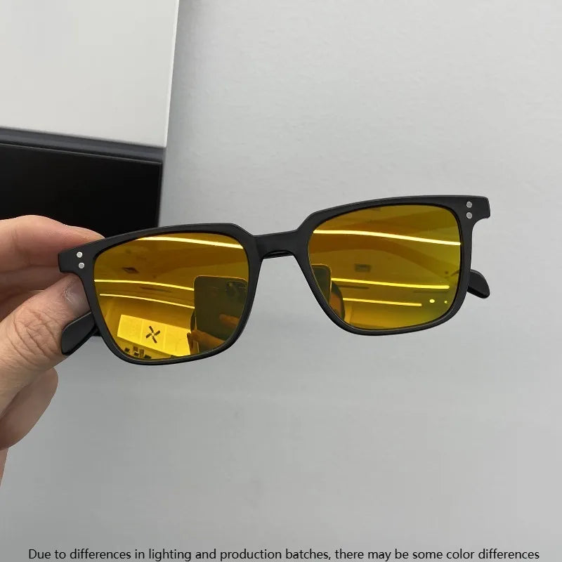 Men's Square Vintage Mirror Sunglasses UV400 – Retro Driver Fashion Sunglasses Axl