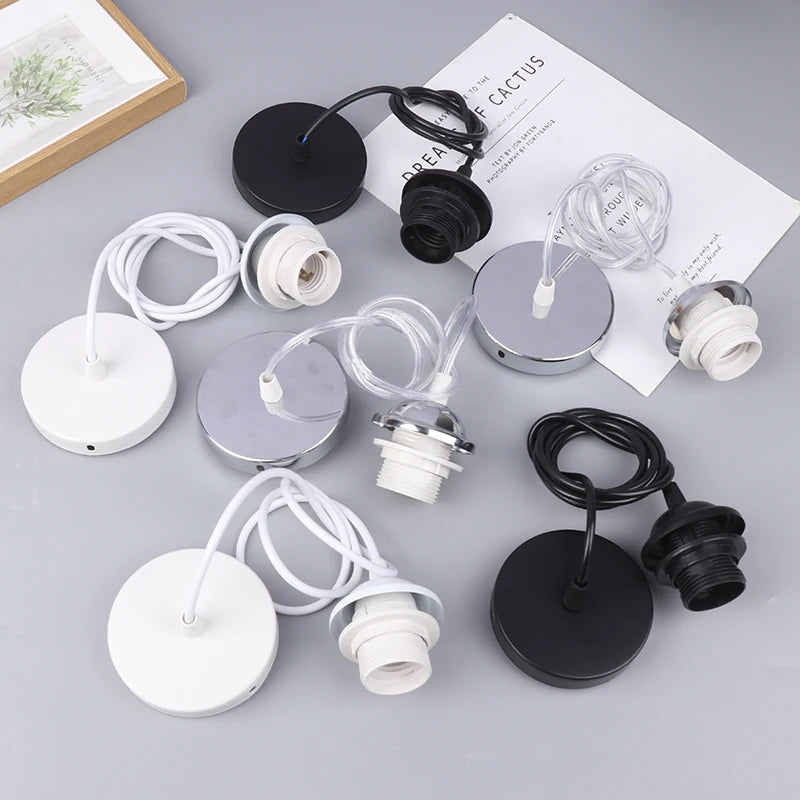 Retro E27 Pendant Lamp Holder Socket with 1m/1.5m Hanging Wire Pendant Lamp Holder Axl