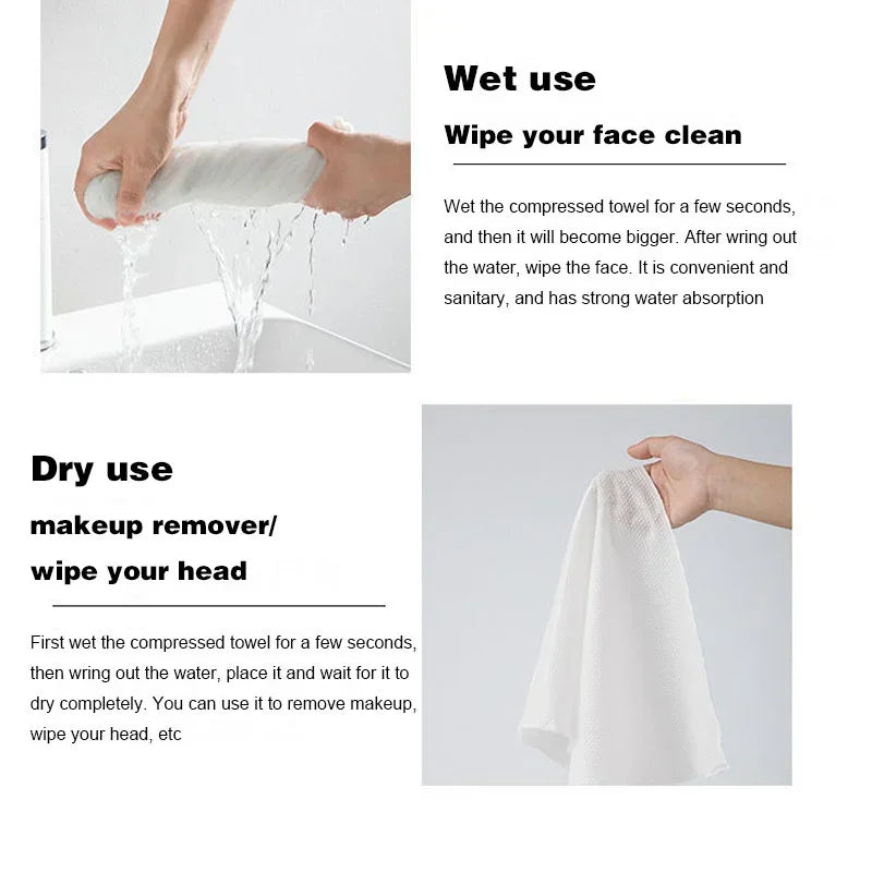 10-Pack Compressed Travel Towels – Quick-Dry Disposable Washcloths Compressed Travel Towel Axl