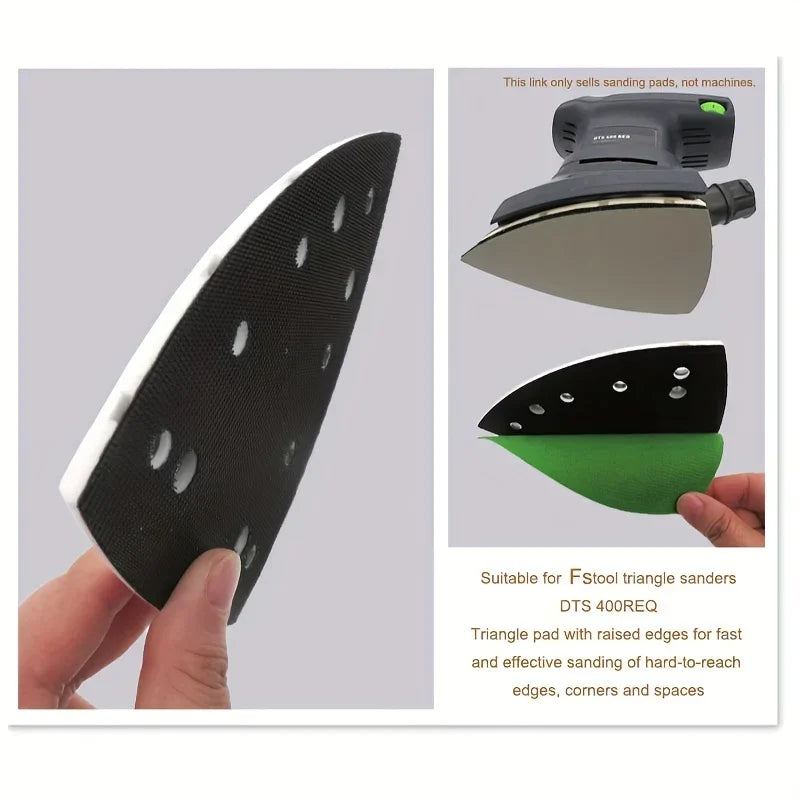 Triangle Sanding Pad – Dust-Free Rubber Replacement Backing Plate Sanding Pad Axl
