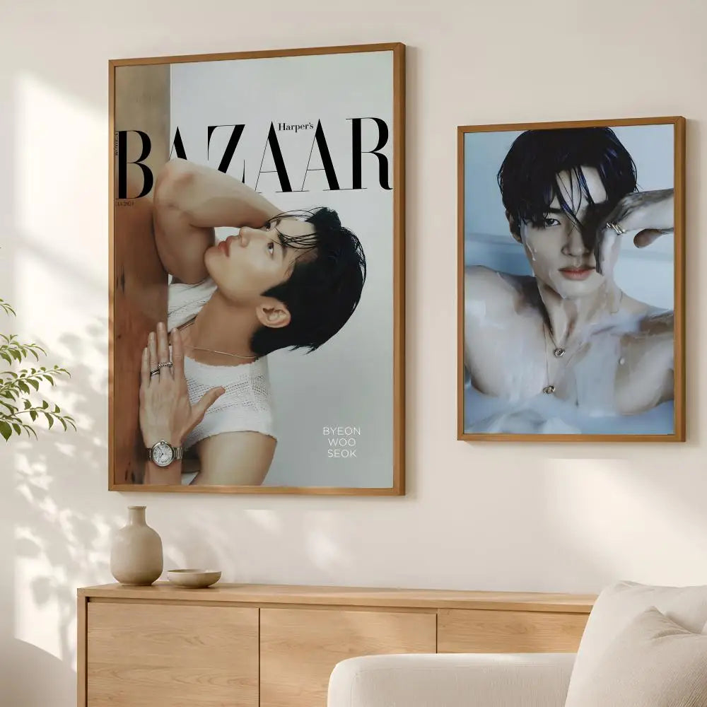 Byeon Woo-seok HD PVC Self-Stick Wall Poster | K-Drama Decor Wall Art Poster Axl