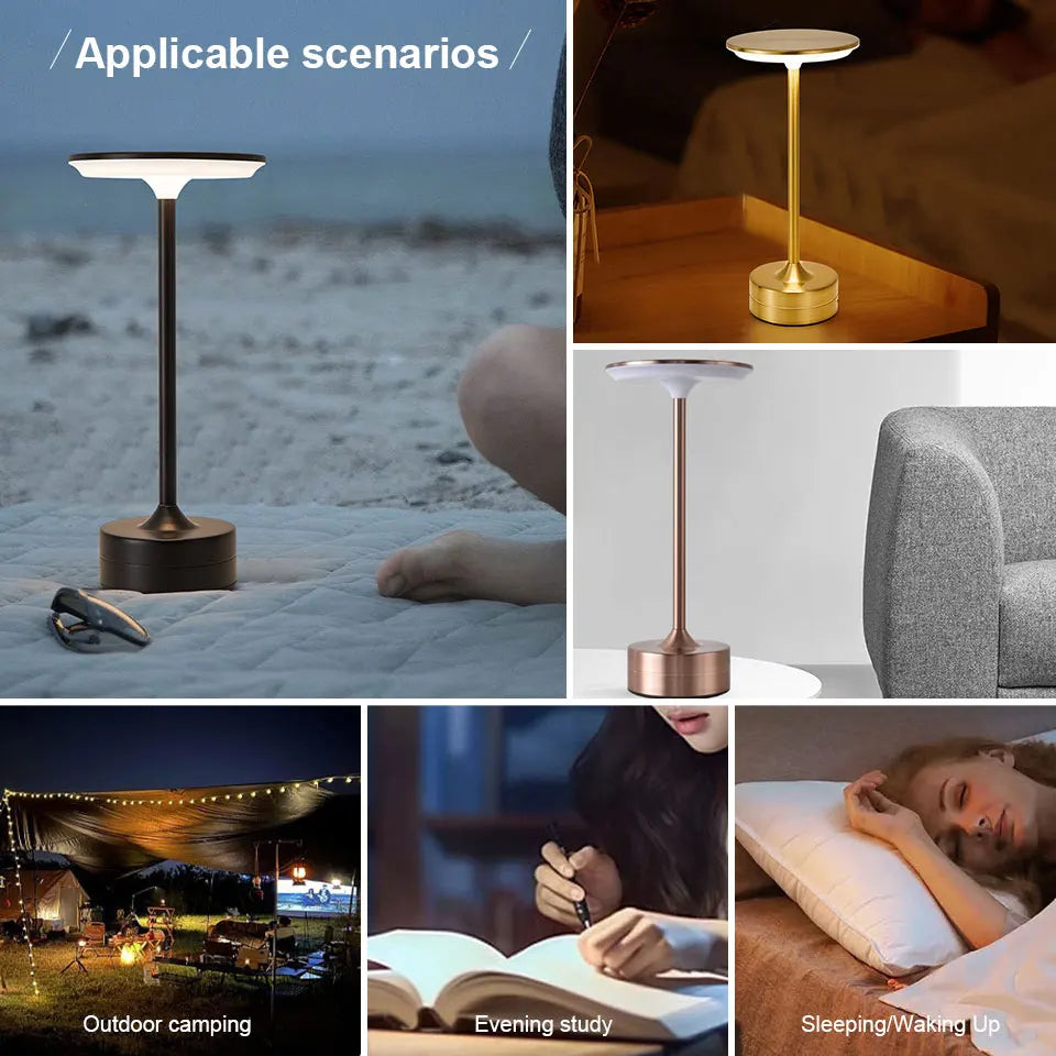 LED Crystal Touch Table Lamp – USB Rechargeable Wireless Light LED Table Lamp Axl