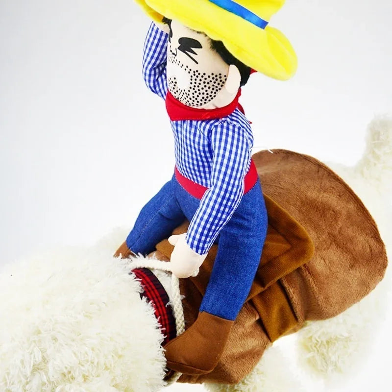Dog Cowboy Costume with Hat – Halloween & Party Pet Outfit Pet Costume Axl