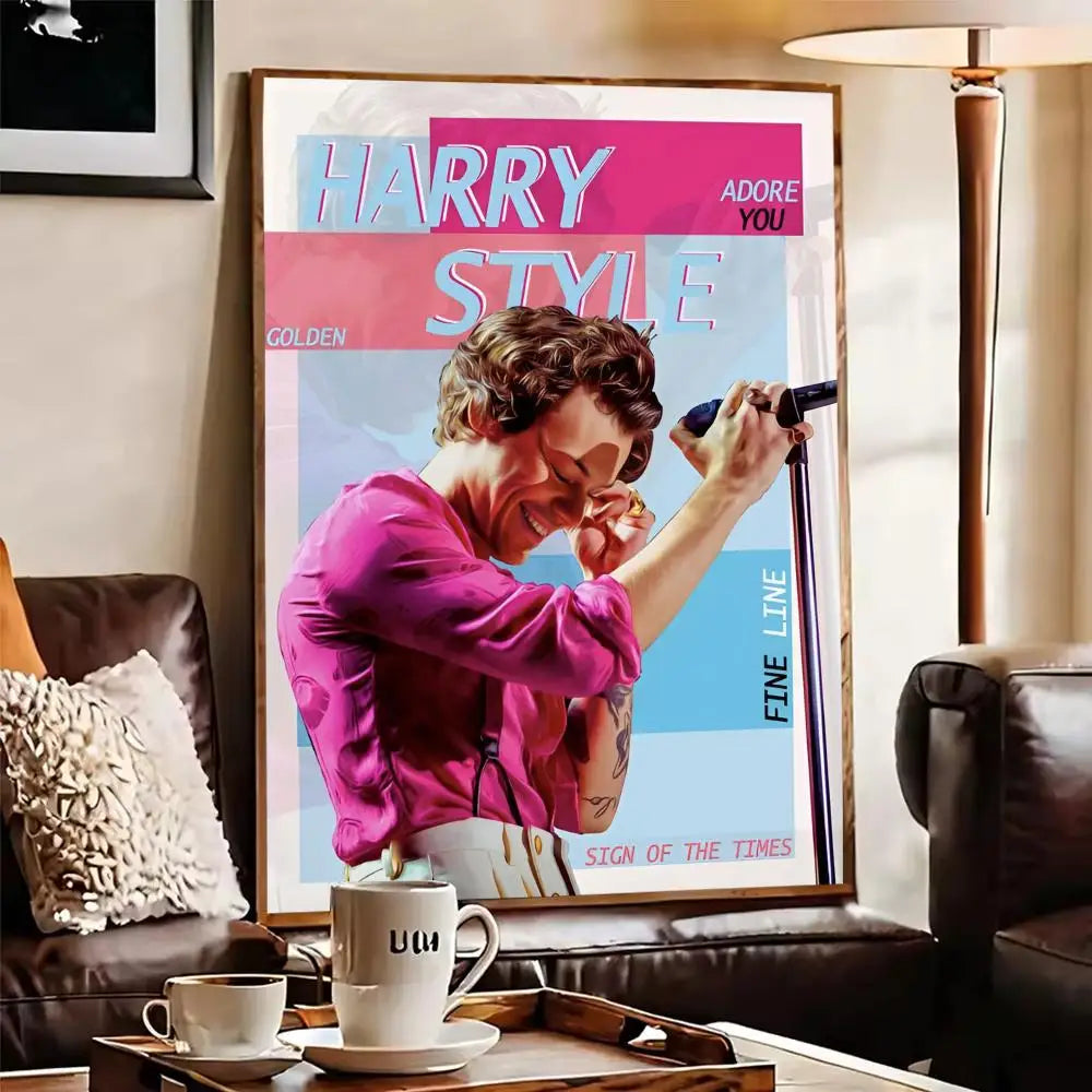 Harry Styles Canvas Wall Art Poster – Unframed Home Décor Canvas Wall Art Axl
