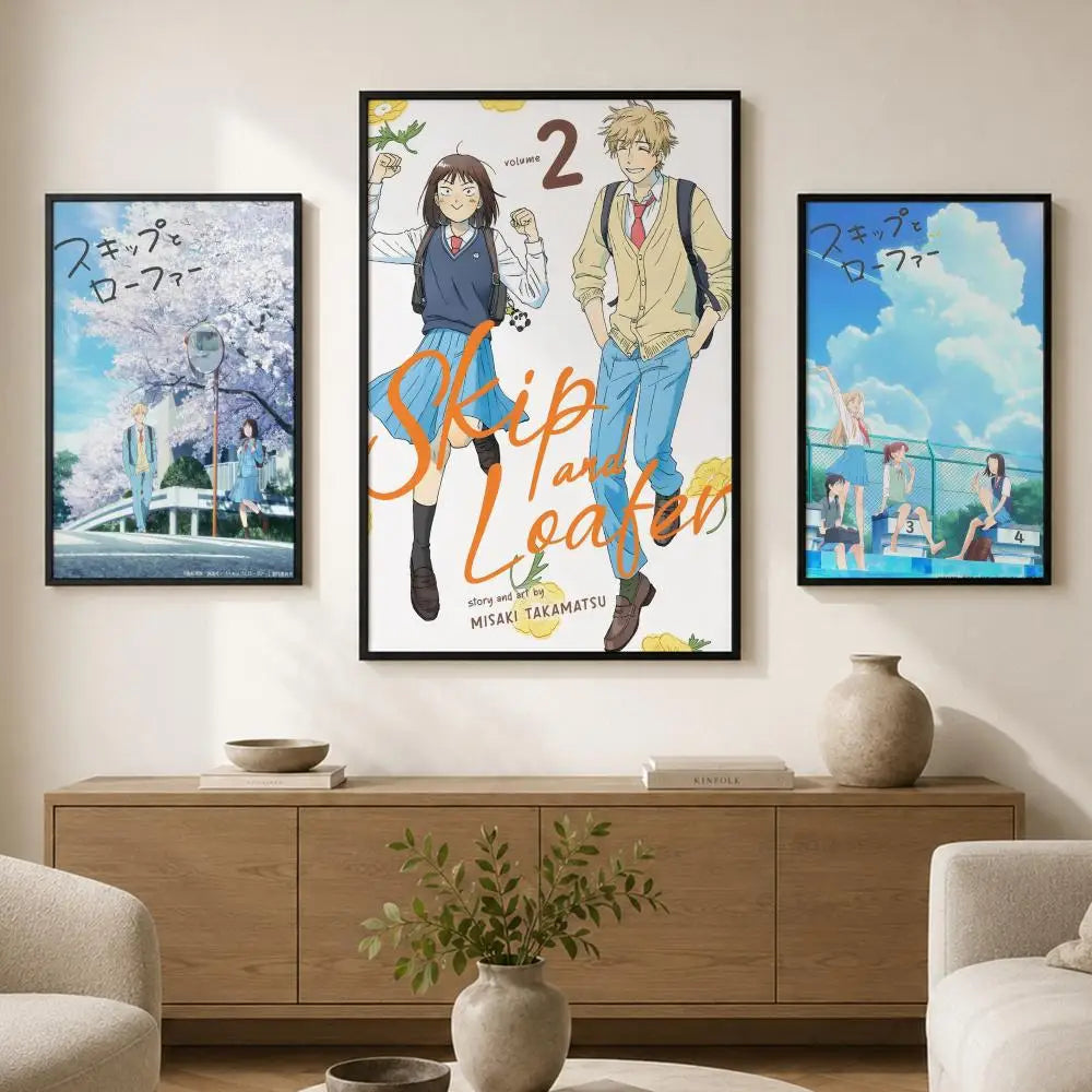 Skip and Loafer Anime Poster – Waterproof Peel-and-Stick PVC Anime Wall Poster Axl