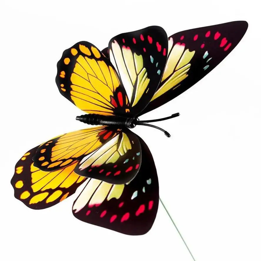 20-Piece Double Layer Butterfly Garden Stakes – Colorful Set Garden Stake Set Axl
