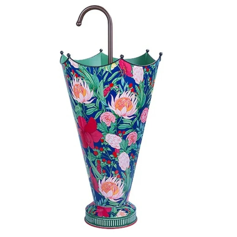 Vintage Iron Umbrella Stand – Large Floor Umbrella Holder Umbrella Stand Axl Green