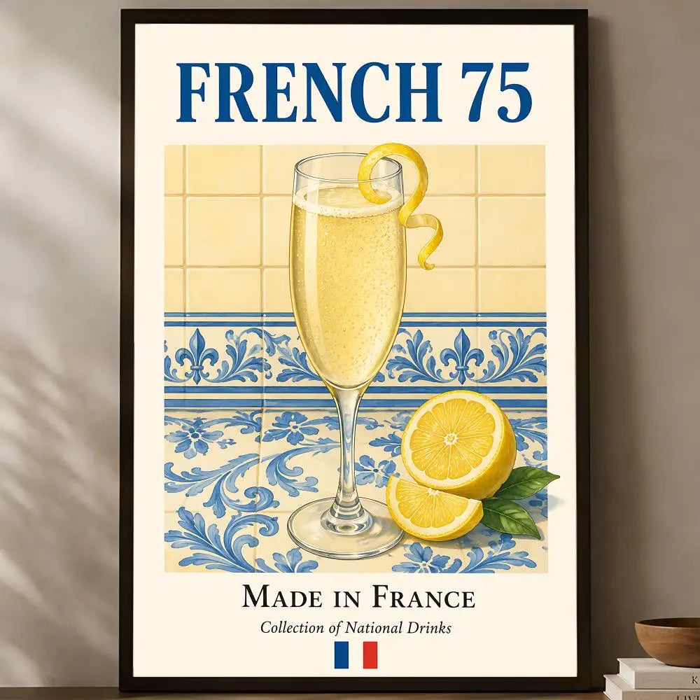 Cocktail Series Self-Stick Wall Art Poster – Waterproof HD Wall Art Poster Axl White13 15X20cmNoframe