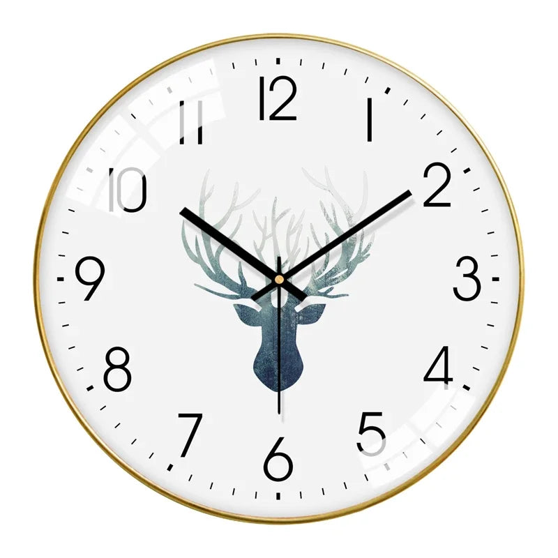 Modern Gold Nordic Silent Wall Clock – 12" Home Décor Silent Wall Clock Axl