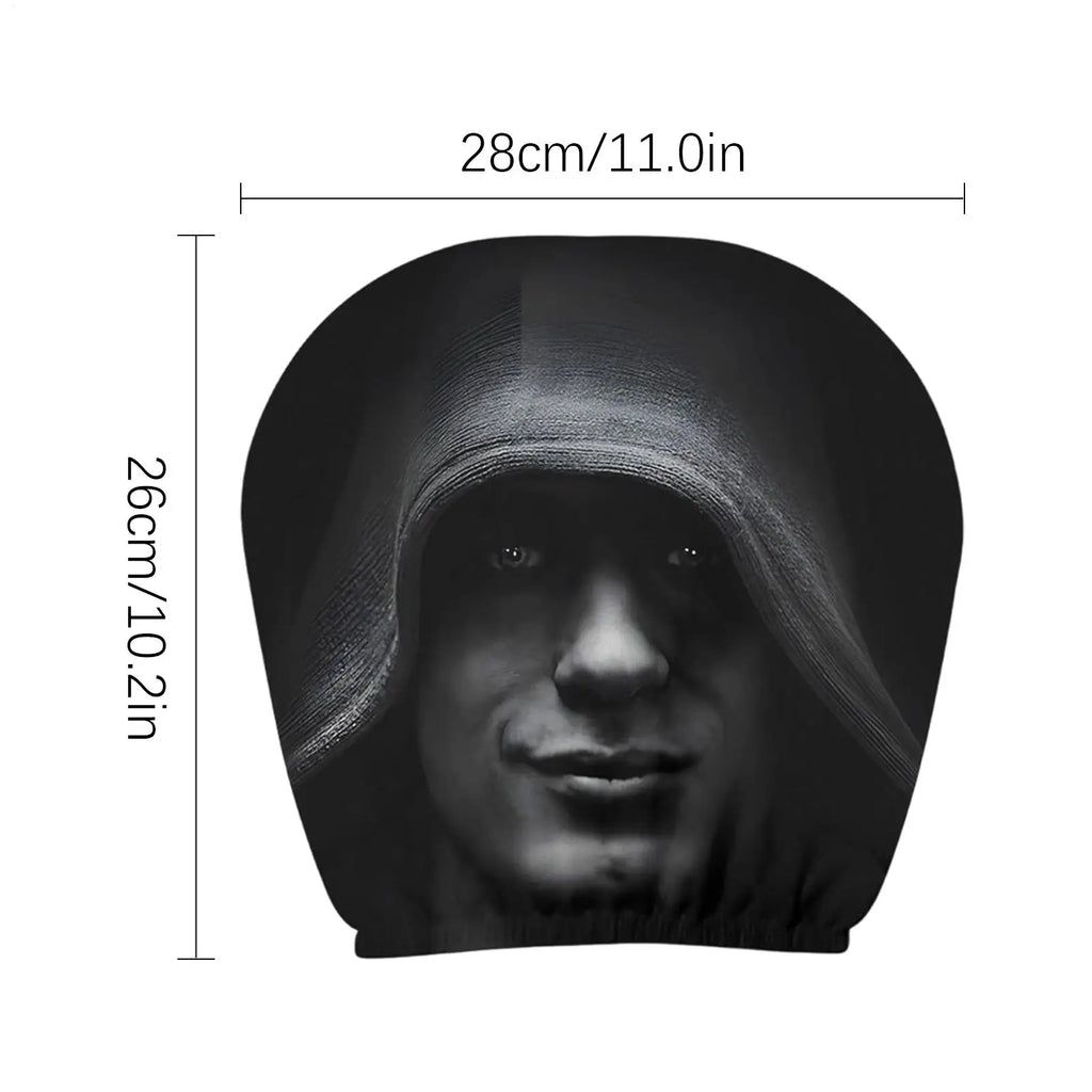 Dark Mysterious Figure Car Headrest Covers | Elastic Fit Car Headrest Cover Axl