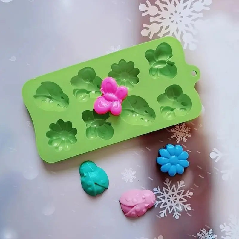 8-Pc Butterfly Insect Silicone Chocolate & Cake Mold Set Silicone Baking Mold Axl
