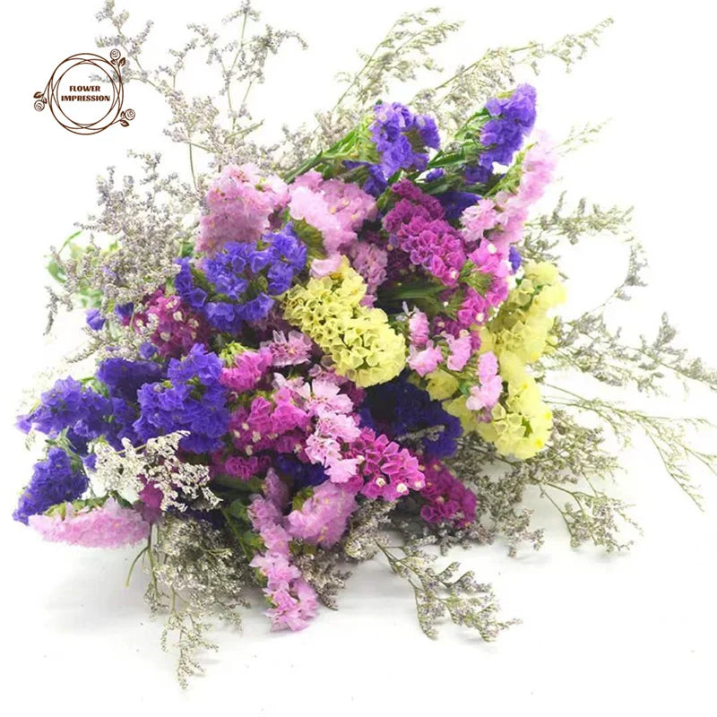 Dried Forget-Me-Not & Limonium Bouquet – Boho Wedding Décor Dried Flower Bouquet Axl