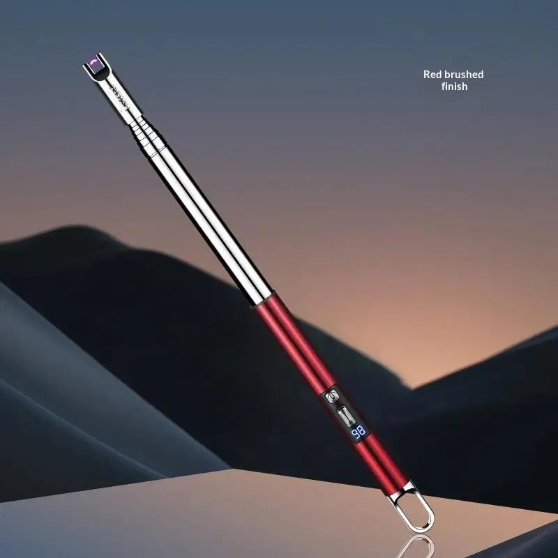 Retractable 100cm USB Arc Lighter – BBQ & Kitchen Igniter Electric Arc Lighter Axl Red