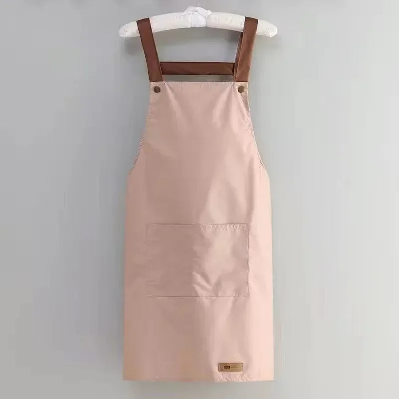Waterproof Kitchen Apron with Large Pocket – Chef & Restaurant Kitchen Work Apron Axl Pink OneSize