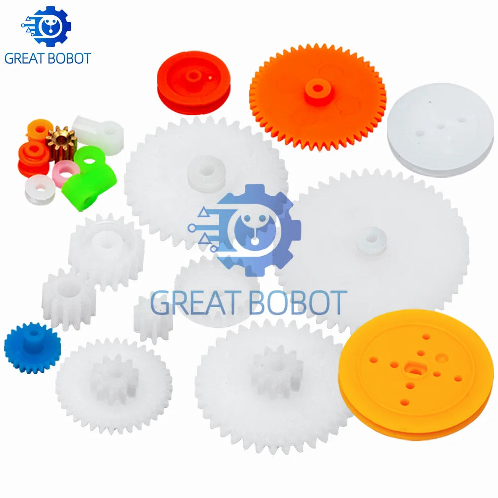 82PCS Toy Car Gear Kit – Motors, Gears, Axles & Belt Sleeves Toy Gear Kit Axl