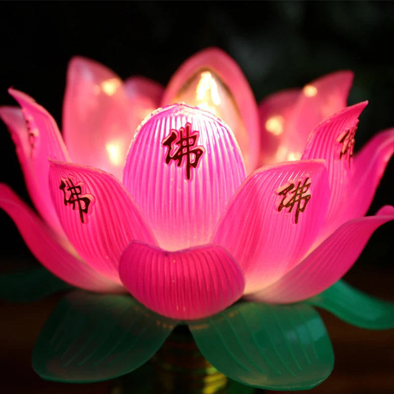 Buddhist Lotus Flower Lamp – Temple & Meditation Décor Decorative Flower Lamp Axl
