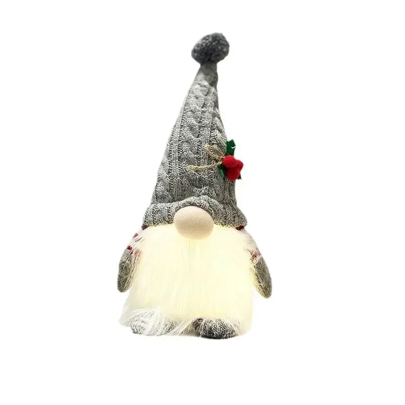 Santa Gnome Christmas Ornament – Lantern Dwarf Knitted Hat Doll Christmas Gnome Ornament Axl