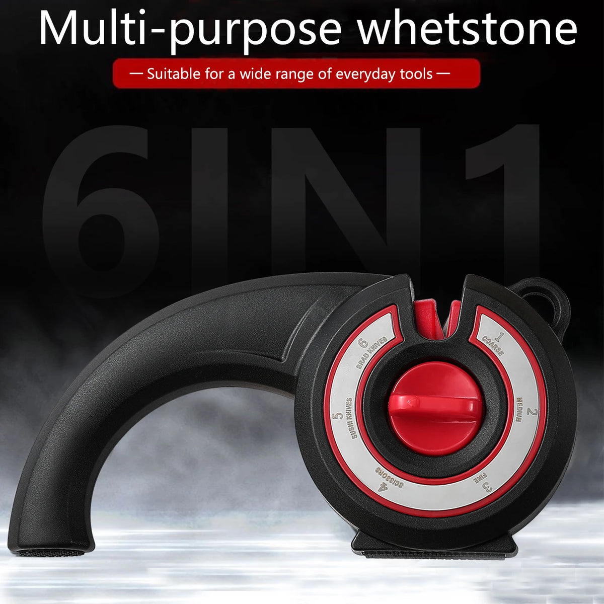 6-in-1 Knife & Scissors Sharpener – Adjustable Angle Whetstone Knife Sharpener Axl