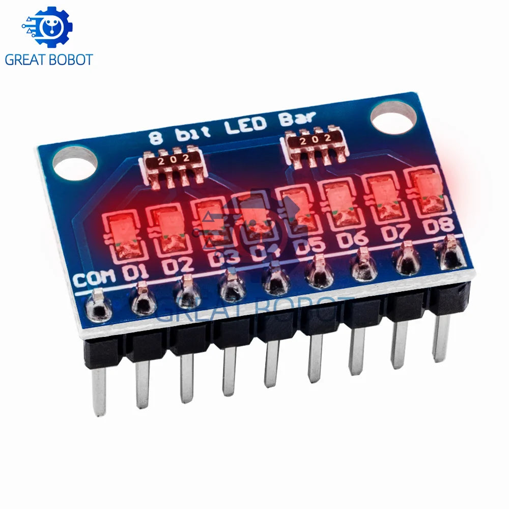 8-Bit LED Indicator Module 3–24V | Arduino UNO MEGA2560 Kit LED Indicator Module Axl