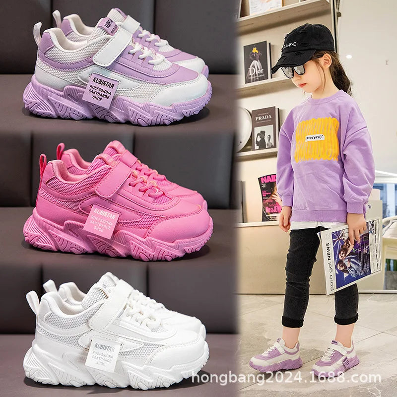 Girls Non-Slip Hook & Loop Kids Sneakers | EU 35–43 Kids Sports Sneakers Axl